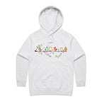 Birds On A Branch - Womens Hoodie White Marle Womens Hoodie animal Printed In Australia