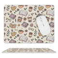 Books And Coffee - Leather Mouse Pad white One size Leather Mouse Pad Coffee Printed Offshore Reading