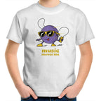 Music Moves Me - Kids Youth T-Shirt White Kids Youth T-shirt Music Printed In Australia