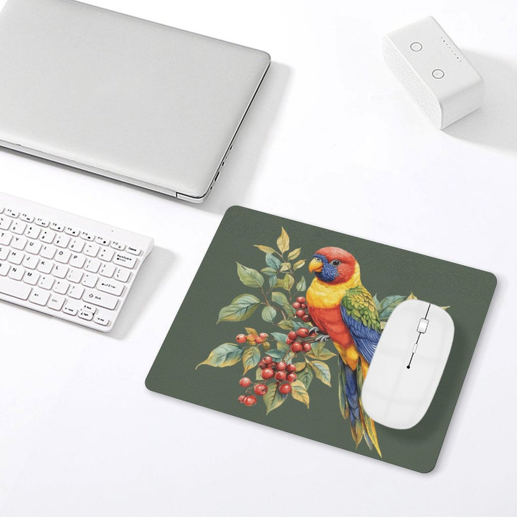 Lorikeet Leather Mouse Pad Leather Mouse Pad animal Printed Offshore