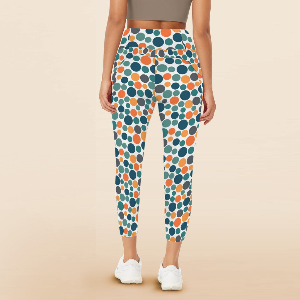Polka Dots - Women's High Waist Pockets Yoga Leggings