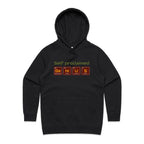 Self Proclaimed Genius - Womens Hoodie Black Womens Hoodie Printed In Australia Science