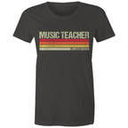 Music Teacher, Limited Edition - Womens T-shirt Charcoal Womens T-shirt Music Printed In Australia Teacher