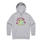 Fiction Addiction - Womens Hoodie Grey Marle Womens Hoodie Printed In Australia Reading