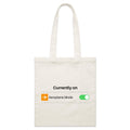 Currently On Aeroplane Mode - Parcel Canvas Tote Bag Default Title Small Tote Bag Printed In Australia Tech