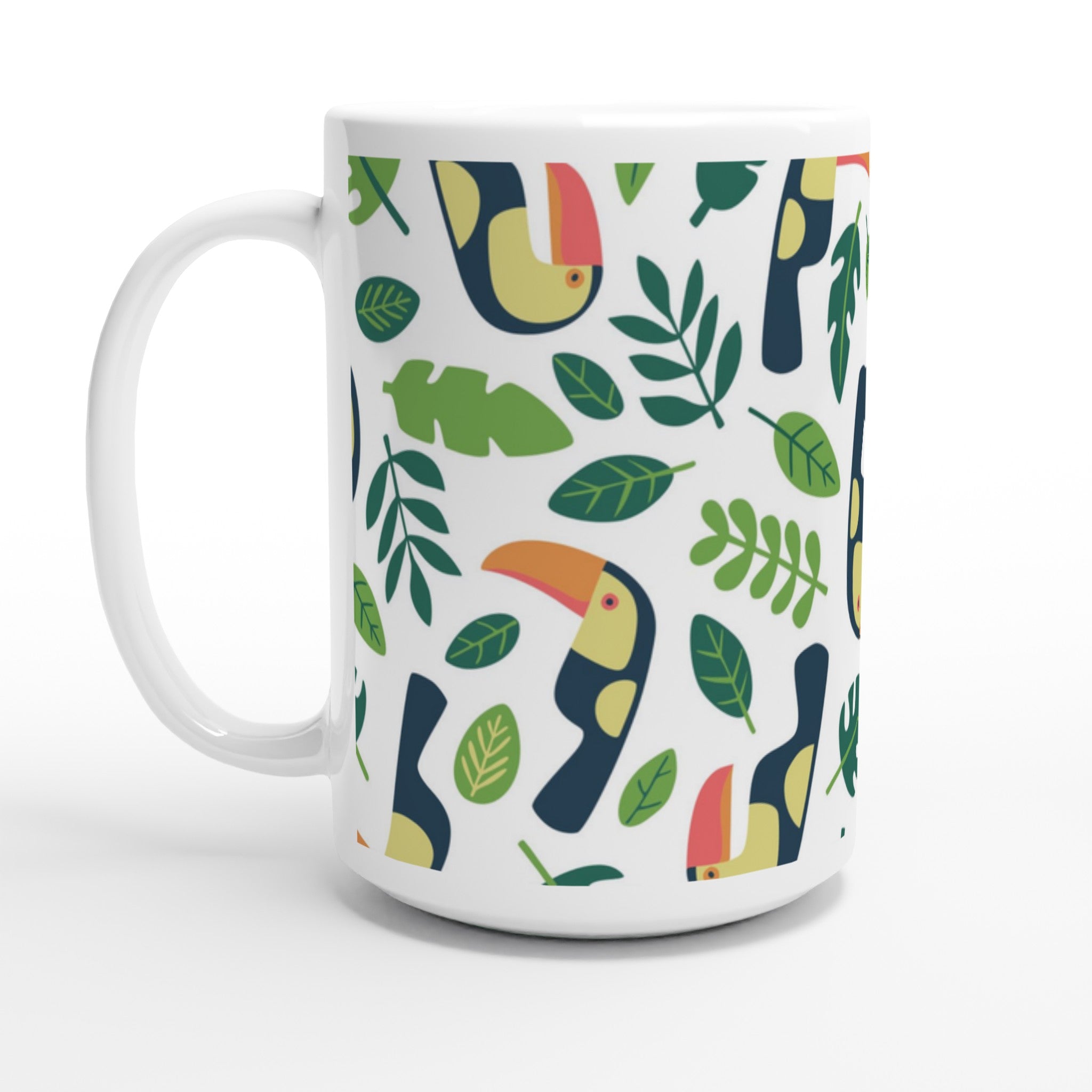 Toucans - White 15oz Ceramic Mug Default Title 15oz Mug Globally Fulfilled