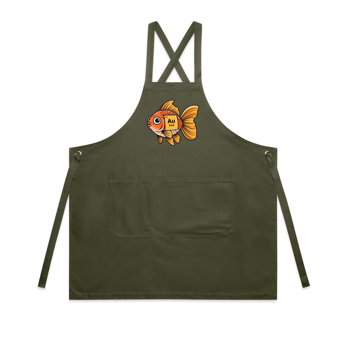 Gold Fish Periodic Table AS Colour Carrie Apron