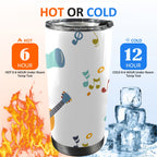 Guitar Music - 20oz Mobile Tumbler with Lid (Black Lock) 20oz Travel Mug Music Printed Offshore