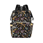 Retro Music Mix - Multi-Function Backpack, Nappy / Diaper Bag