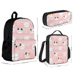 Pink Cats - Three Piece Backpack Set