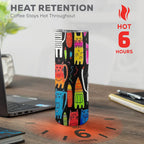 Colourful Cats - 20oz Tall Skinny Tumbler with Lid and Straw