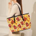 Cola - Leather Tote Bag-Large