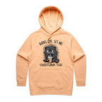 Frazzled Cat, Hang On Let Me Overthink This Women's AS Colour Hoodie Peach Womens Hoodie animal Printed In Australia
