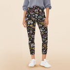 Retro Music Mix - Women's High Waist Pockets Yoga Leggings