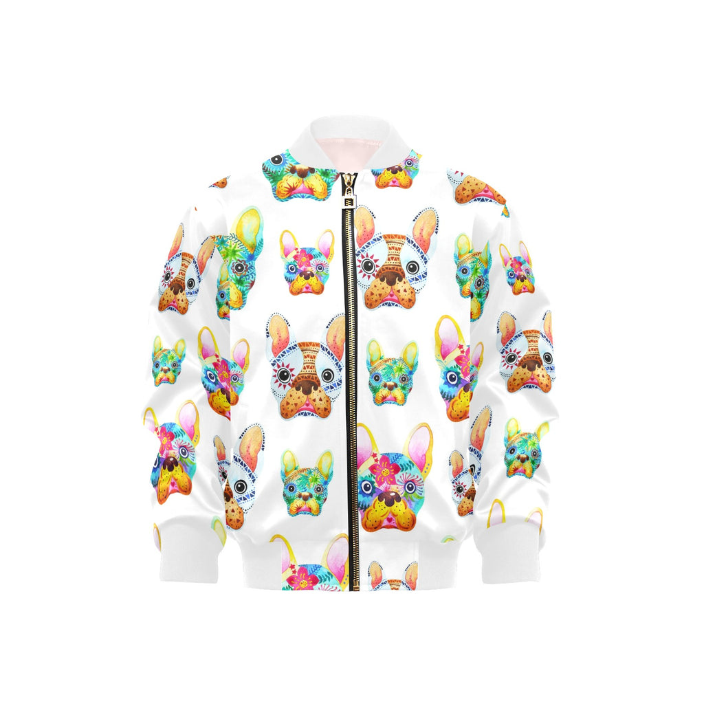 French Bulldog Kids Bomber Jacket XL Kids Bomber Jacket animal Printed Offshore