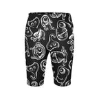 Monsters In Black And White Women's Bike Shorts With Side Pockets Women's Bike Shorts Printed Offshore Sci Fi