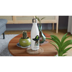 Guitarist Alien Abduction - White 17oz Stainless Steel Water Bottle White Water Bottle Globally Fulfilled Music Sci Fi