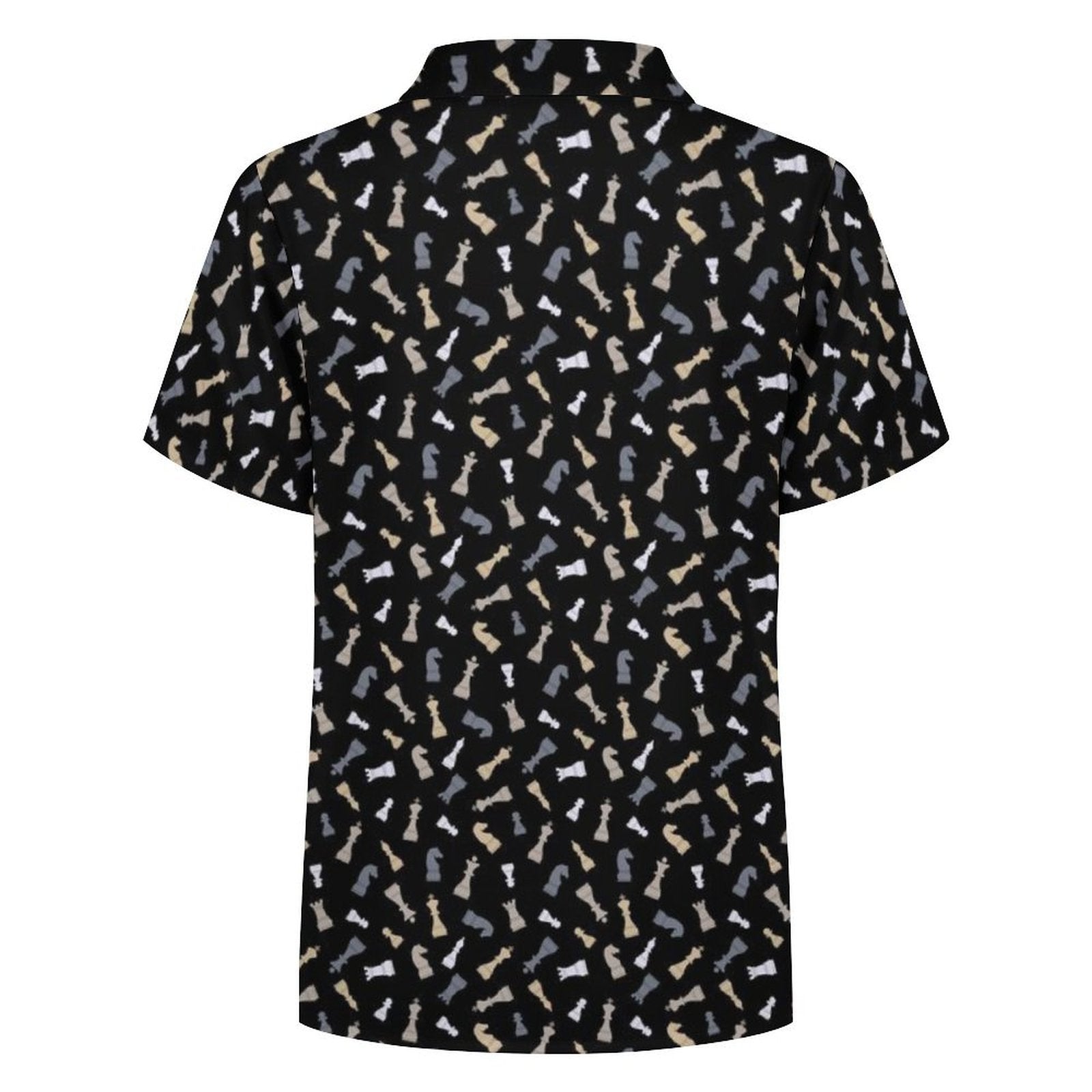 Chess Pattern Kids Youth Short Sleeve Button Up Shirt