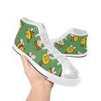 Busy Bees Kids High Top Canvas Shoes Kids High Top Canvas Shoes animal Printed Offshore