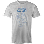 The Coffee Addicts Club - Mens T-Shirt Grey Marle Mens T-shirt Coffee Printed In Australia