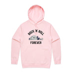 Rock And Roll Forever - Mens Hoodie Pink Mens Hoodie Music Printed In Australia
