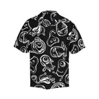 Monsters In Black And White - Mens Hawaiian Shirt