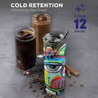 Graffiti Bird - 20oz Tall Skinny Tumbler with Lid and Straw