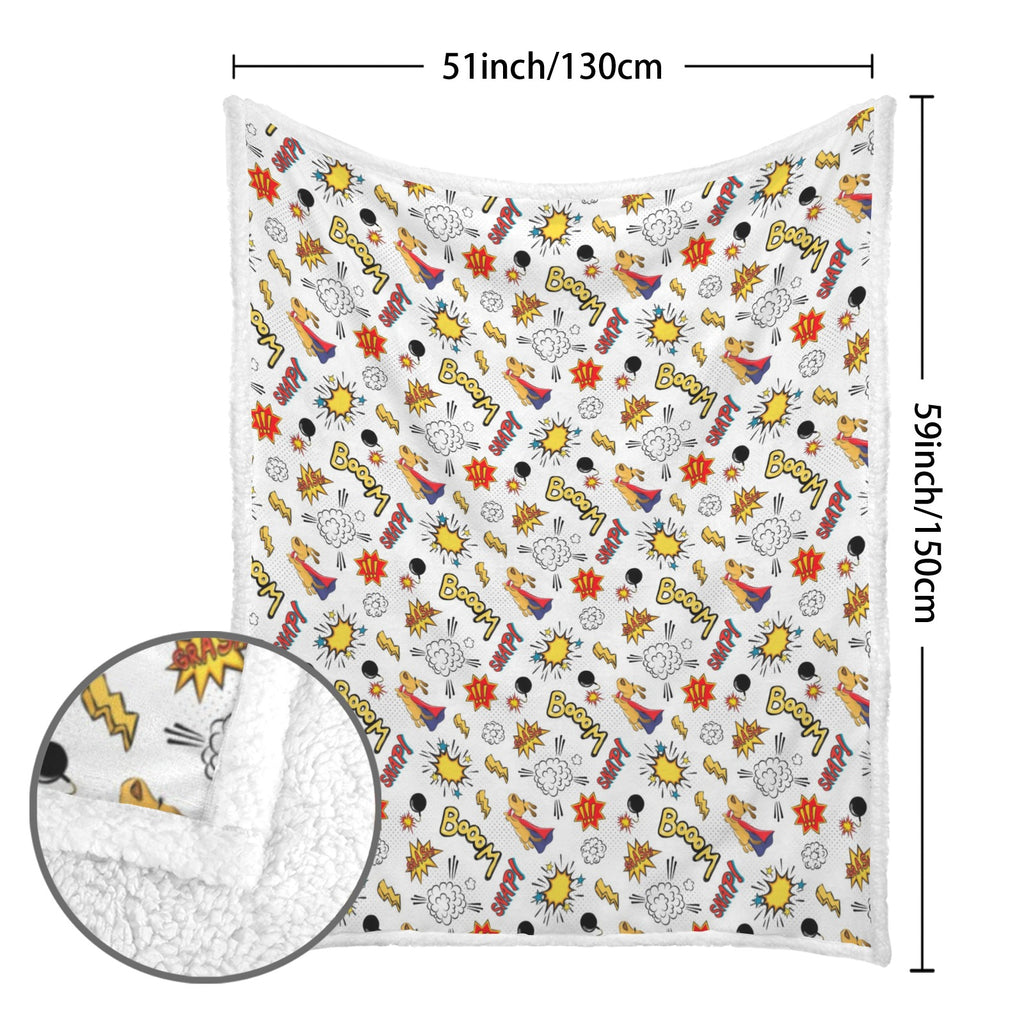 Super Dog - Double-Layer Fleece Blanket 51"x59"