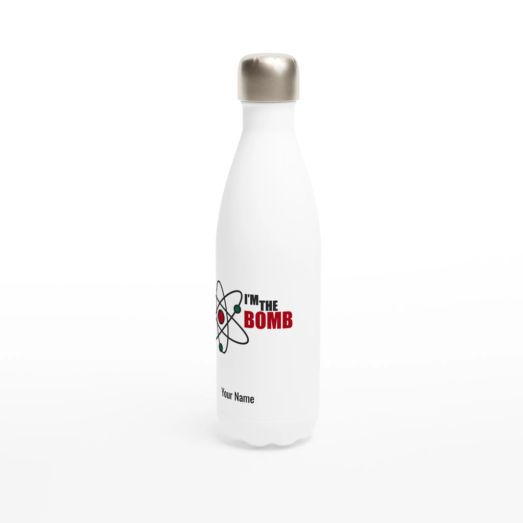 Personalised Mug - I'm The Bomb, Atom - White 17oz Stainless Steel Water Bottle Personalised Water Bottle Globally Fulfilled Personalise Science