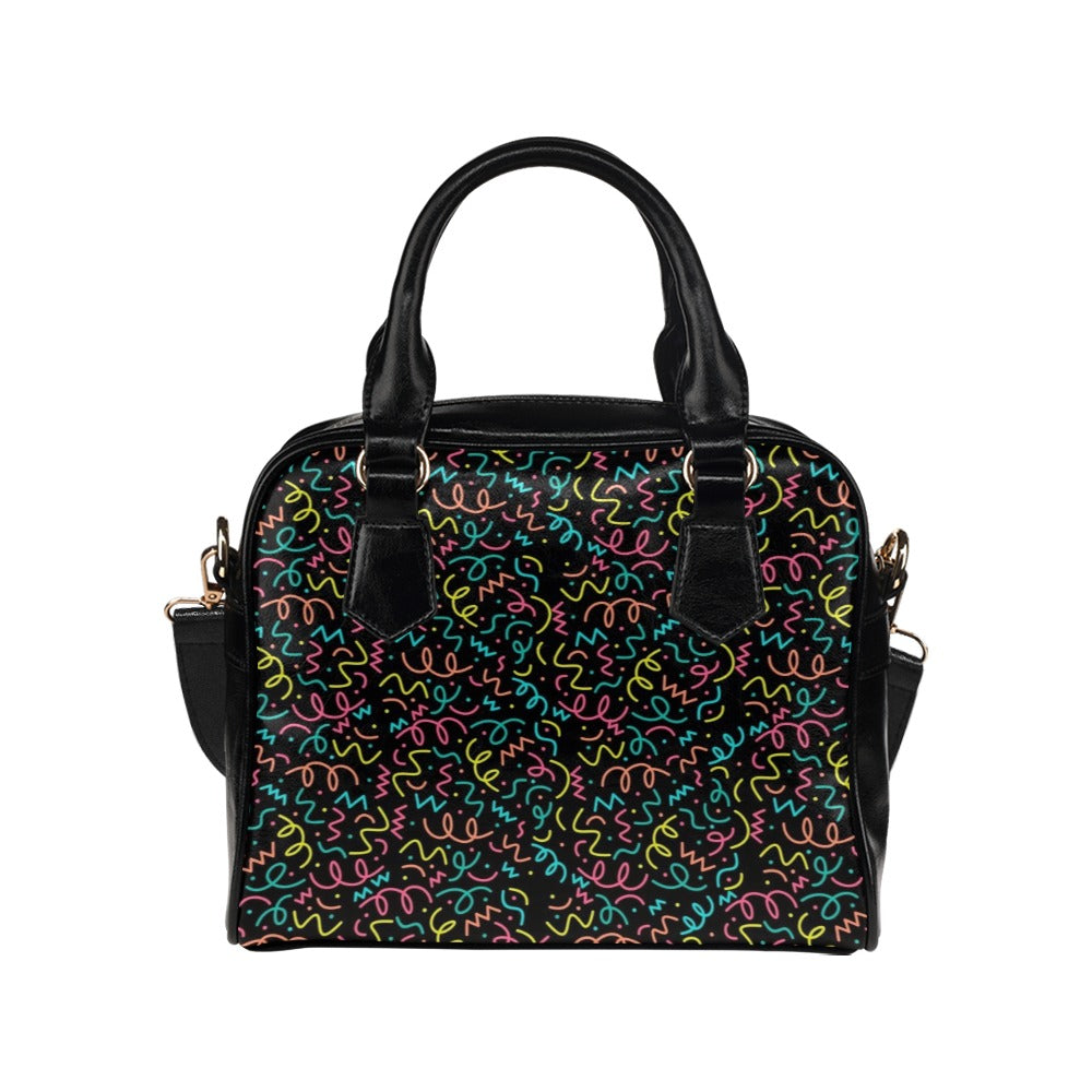 Squiggle Time - Shoulder Handbag (Model 1634) One size Shoulder Handbags (1634)