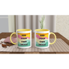Personalised - Add Your Own Image - White 11oz Ceramic Mug with Colour Inside Personalised 11oz Mug Customise Globally Fulfilled Personalise