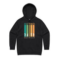 Retro Nostalgia Women's AS Colour Hoodie Black Womens Hoodie Printed In Australia Retro