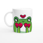 Frog Couple - White 11oz Ceramic Mug White 11oz Mug animal fun Globally Fulfilled love