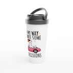 On My Way To Make Some Bad Decisions - White 15oz Stainless Steel Travel Mug Travel Mug animal Globally Fulfilled
