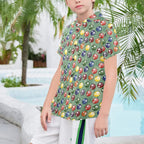 Pool Balls Senior Kids Hawaiian Shirt Senior Kids Hawaiian Shirt 8-15 Games Printed Offshore