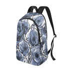 Blue And White Floral - Fabric Backpack