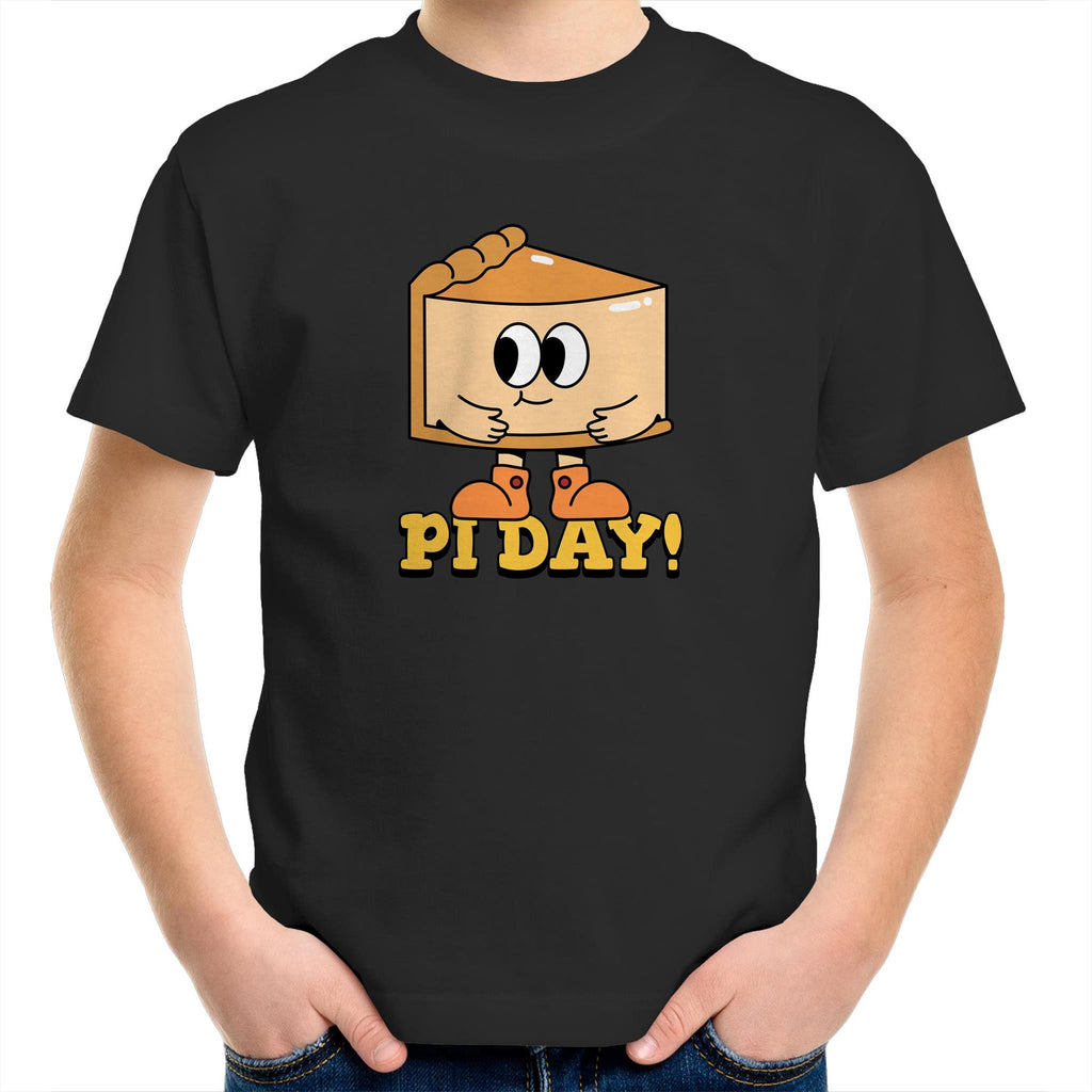 Pi Day - Kids Youth T-Shirt Black Kids Youth T-shirt Maths Printed In Australia