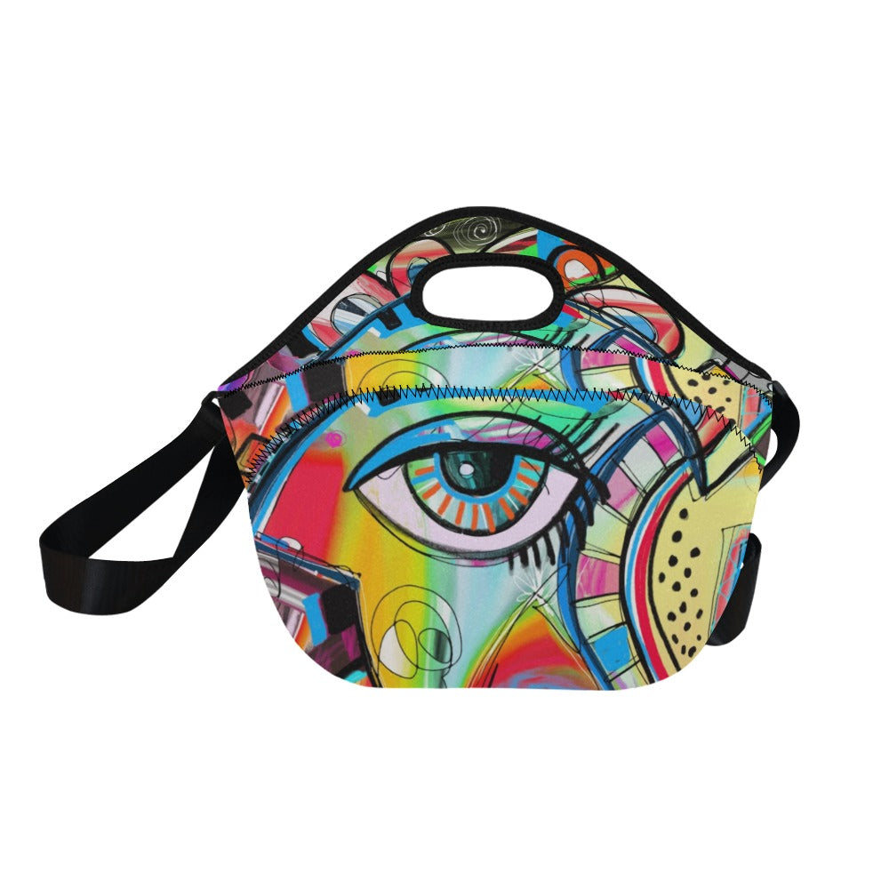 Graffiti Bird - Neoprene Lunch Bag Neoprene Lunch Bag Printed Offshore
