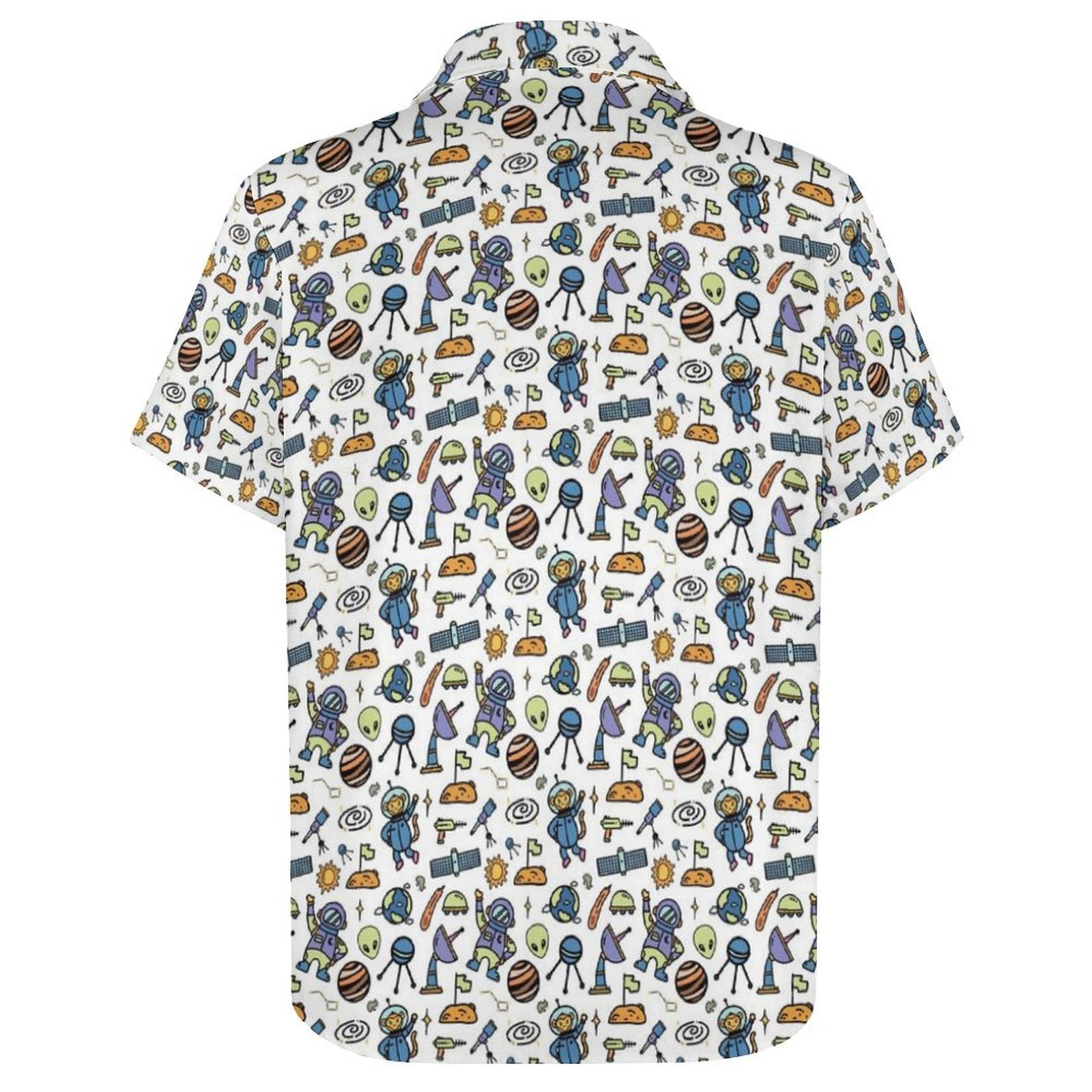 All About Space Women's Short-Sleeve Button Up Shirt Women's Short-Sleeve Button Up Shirt Printed Offshore Space