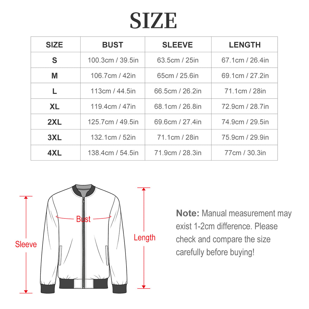 Halloween Black Cats Men's Casual Zip‑Up Bomber Jacket