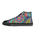 Bright Paisley - Men's High Top Canvas Shoes
