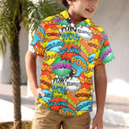 Comic Book 2 - Junior Kids Hawaiian Shirt