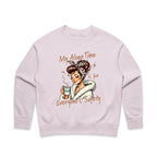 My Alone Time Is For Everyone's Safety AS Colour Women's Relax Crew Sweatshirt Orchid Womens Relax Crew Sweatshirt Printed In Australia