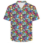 Sticker Music Men's Crinkle Hawaiian Shirt