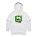 Brewtiful, Coffee Press - Womens Hoodie White Marle Womens Hoodie Coffee Printed In Australia