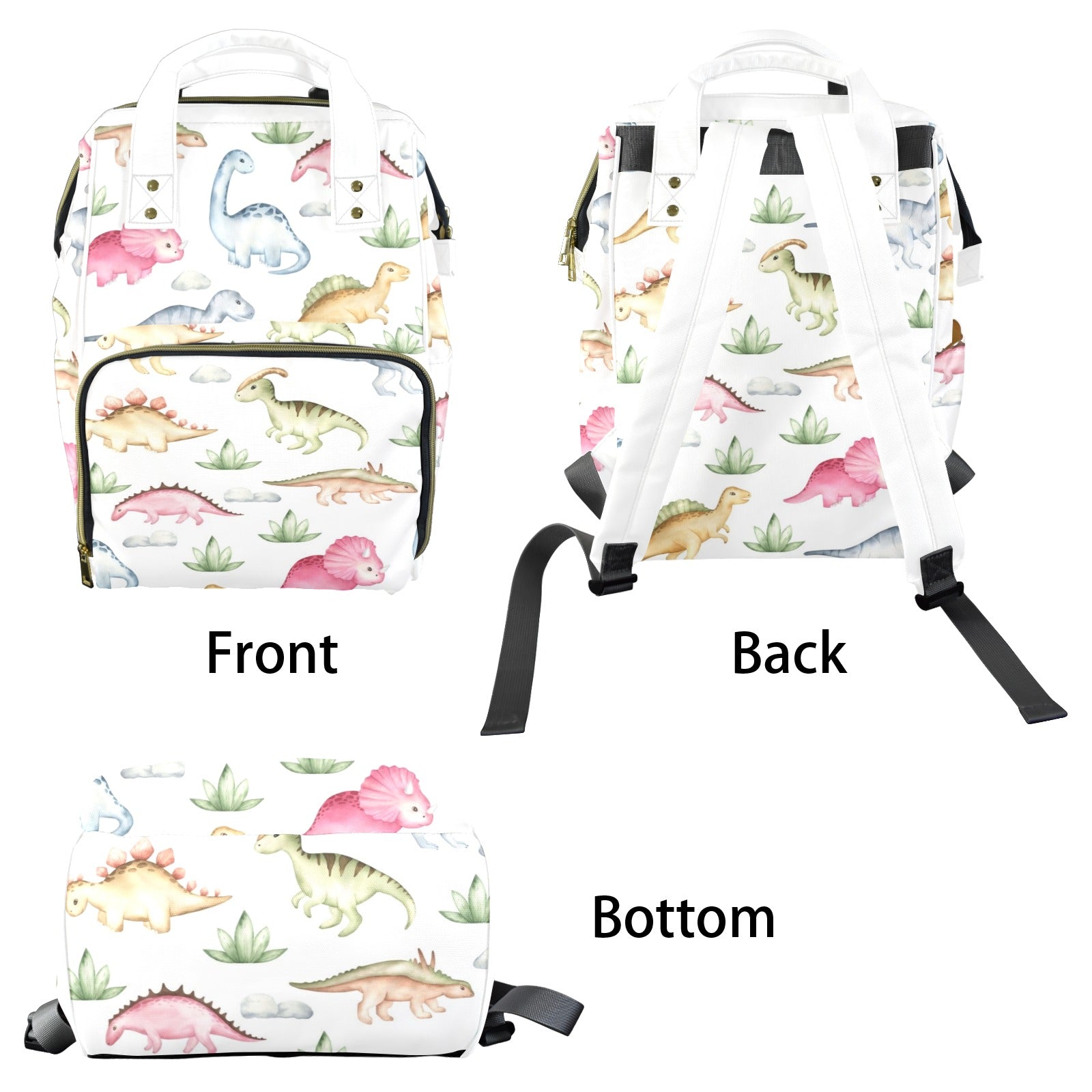 Dinosaur Garden - Multi-Function Backpack, Nappy / Diaper Bag