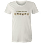 Scrabbling For Points - Womens T-shirt Natural Womens T-shirt Games Printed In Australia