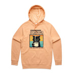Shhh, My Coffee And I Are Having A Moment, Cat - Mens Hoodie Peach Mens Hoodie animal Coffee Printed In Australia