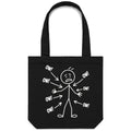 Ow! Everything Hurts Stick Figure Canvas Tote Bag Default Title Tote Bag Printed In Australia
