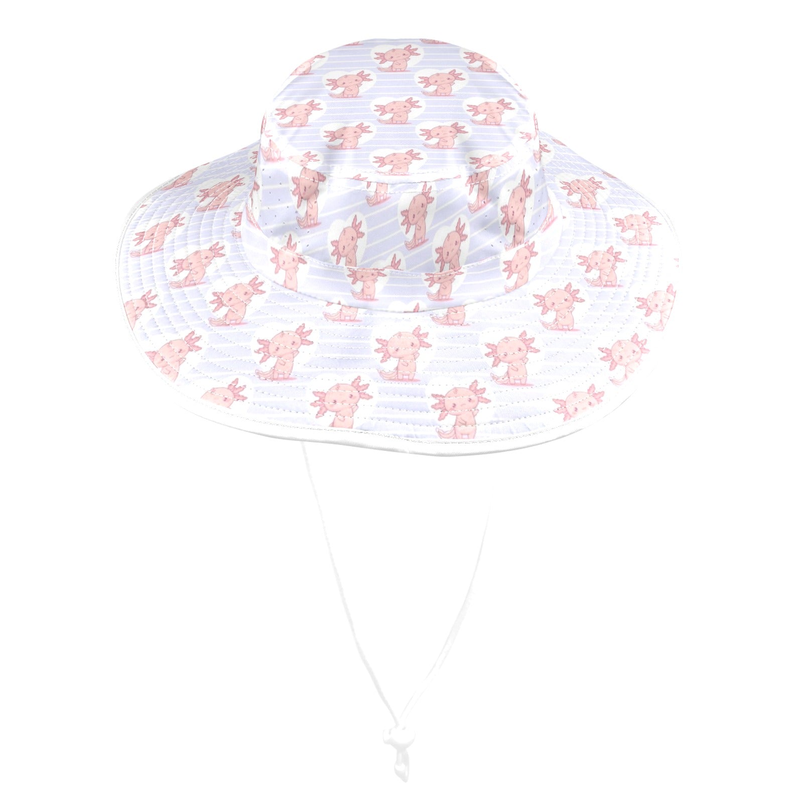 Axolotl Love Wide Brim Bucket Hat Wide Brim Bucket Hat animal Printed Offshore